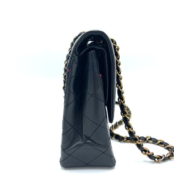 Chanel Black Lambskin Paris Double Flap Medium - Picture 2 of 9